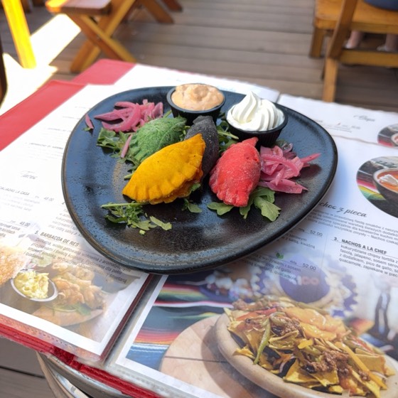 Empanadas, zdjęcie z karty Green Pub Sjesta użyte do skanu 3D